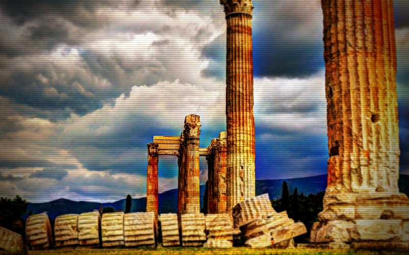 Στύλοι του Ολυμπίου Διός - Πώς κατέρρευσε ο κίονας, το 1852...